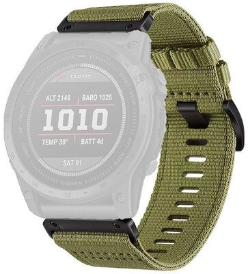 Textilný remienok Ricardo 26mm (pro Garmin Fenix 8/7X/6X (51mm), Tactix aj.), zelený, QuickFit