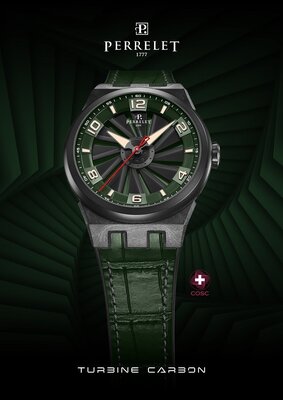 Perrelet Turbine Carbon Forest Green A4065/4