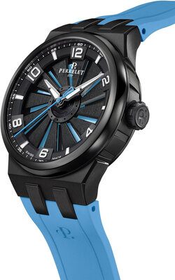 Perrelet Turbine Titanium 41 Ice Blue A4067/7
