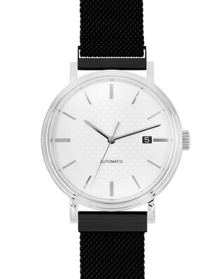 Oceľový náramok Hirsch Milanaise L 30161450-5, čierny, magnetický