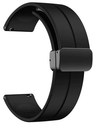 Ricardo Silikónový remienok 22 mm (pre Amazfit Bip 5), čierny, rýchloupínací
