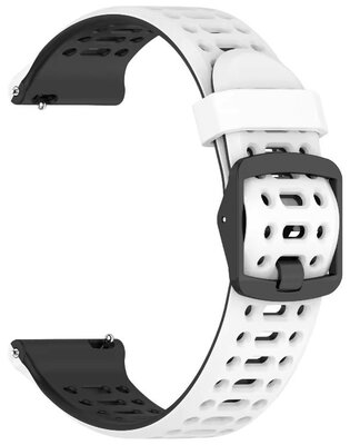Silikónový remienok Ricardo Pejo 22mm, White/Black, Quick Release