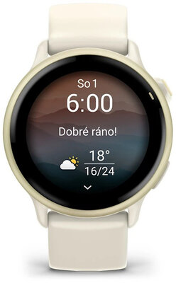 Garmin Vívoactive 6, Lunar Gold / Ivory, Silicone Band
