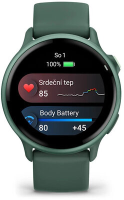 Garmin Vívoactive 6, Metallic Jasper Green / Jasper Green, Silicone Band