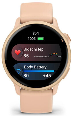 Garmin Vívoactive 6, Metallic Pink Dawn / Pink Dawn, Silicone Band