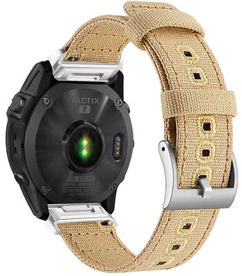 Ricardo Nylonový remienok 22 mm (pre Garmin Fenix 8/7/6 (47 mm), Epix 2 atď.), béžový, QuickFit