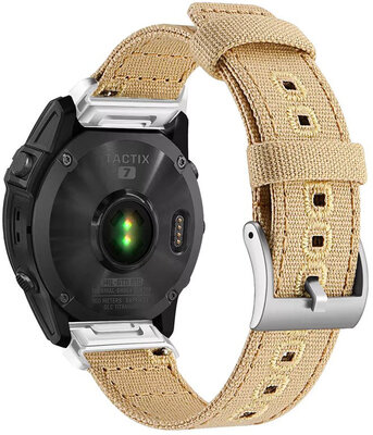 Ricardo 26mm nylonový remienok (pre Garmin Fenix 8/7X/6X (51mm), Tactix atď.), béžový, QuickFit