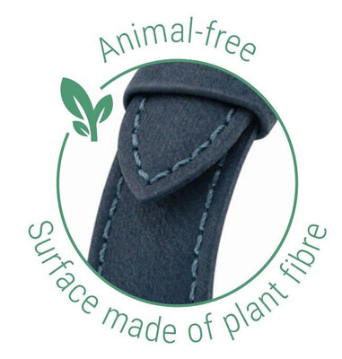 Prírodný remienok Hirsch Fibre Plant M 04299180-2, modrý, prírodné vlákna, dĺžka M, Quick Release Limited Edition