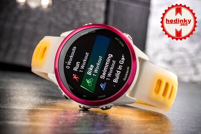 (SK) Garmin Forerunner 570 42mm, Raspberry, Bone/Mango