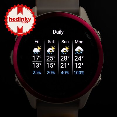 (SK) Garmin Forerunner 570 42mm, Raspberry, Bone/Mango