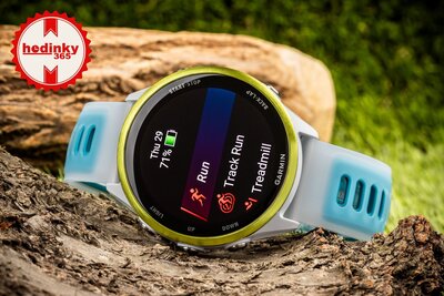 (SK) Garmin Forerunner 570 47mm, Amp Yellow, Translucent Whitestone, Turqoise Band