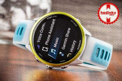 (SK) Garmin Forerunner 570 47mm, Amp Yellow, Translucent Whitestone, Turqoise Band