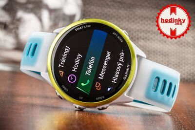 (SK) Garmin Forerunner 570 47mm, Amp Yellow, Translucent Whitestone, Turqoise Band