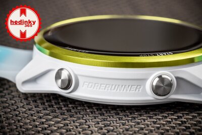 (SK) Garmin Forerunner 570 47mm, Amp Yellow, Translucent Whitestone, Turqoise Band