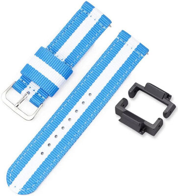 Textilný remienok Ricardo 16 mm (pre Casio G-Shock GA-2100/GA-2110, DW-5600, GW-6900), modrý, NATO, + sivý adaptér
