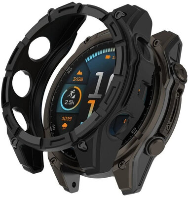 Ochranný kryt (pre Garmin Fenix 8, 47 mm), silikónový, čierny