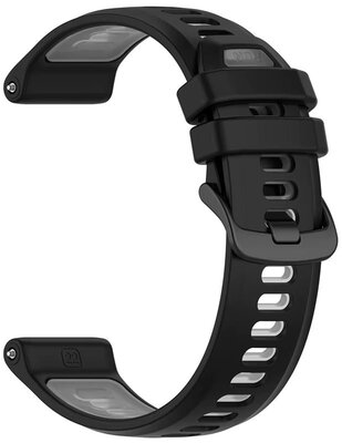 Silikónový remienok Ricardo Gressoney 22mm (pre Garmin Forerunner 970), Black/Gray