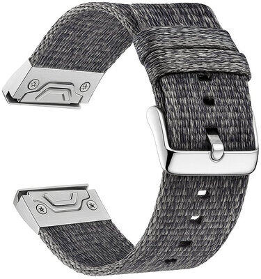 Nylonový popruh Ricardo 20mm (pro Garmin Fenix 8/7S/6S (43mm), aj.), šedý V2, QuickFit
