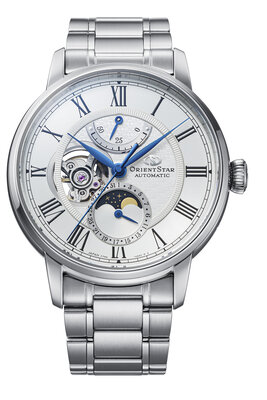 Orient Star Classic M45 F7 Moon Phase Open Heart Automatic RE-BT0005S00B (+ náhradný remienok)