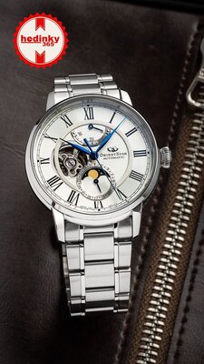 Orient Star Classic M45 F7 Moon Phase Open Heart Automatic RE-BT0005S00B (+ náhradný remienok)