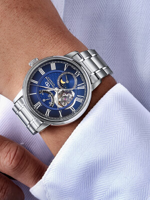 Orient Star Classic M45 F7 Moon Phase Open Heart Automatic RE-BT0006L00B (+ náhradný remienok)