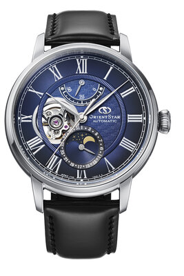 Orient Star Classic M45 F7 Moon Phase Open Heart Automatic RE-BT0006L00B (+ náhradný remienok)