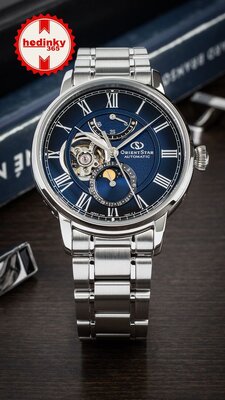 Orient Star Classic M45 F7 Moon Phase Open Heart Automatic RE-BT0006L00B (+ náhradný remienok)