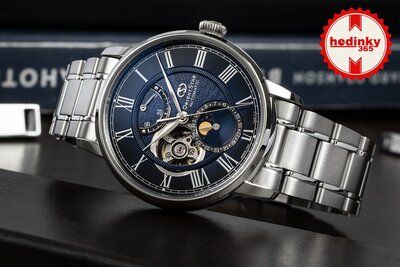 Orient Star Classic M45 F7 Moon Phase Open Heart Automatic RE-BT0006L00B (+ náhradný remienok)