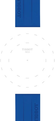 Silikónový remienok Tissot T852.050.991 22mm, modrý, Quick Release
