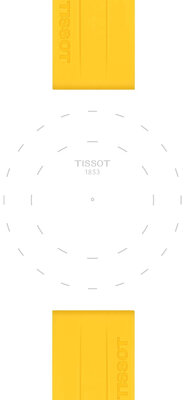 Silikónový remienok Tissot T852.050.993 22mm, žltý, Quick Release