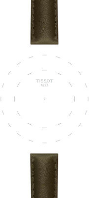 Kožený remienok Tissot T852.046.066 15mm, zelený, Quick Release