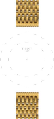 Oceľový náramok Tissot T852.049.487 20mm, zlatý, Quick Release