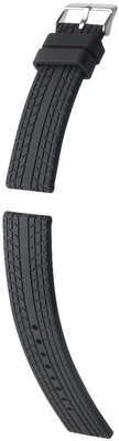 Silikónový remienok Hirsch Wheeler L 40718850-2, čierny, dĺžka L