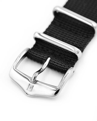 Textilný popruh Hirsch Rush Recycle XL 40536050-2, čierny, dĺžka XL