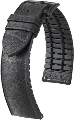 Kožený remienok Hirsch Leaf L 0925046050-5, čierny, dĺžka L, Quick Release