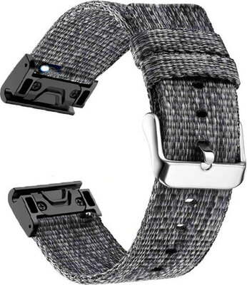 Nylonový popruh Ricardo 20mm (pro Garmin Fenix 8/7S/6S (43mm), aj.), šedý V3, QuickFit