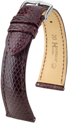 Kožený remienok Hirsch London 04366160-2, červený, jašteričia koža, Quick Release