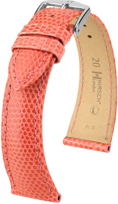 Kožený remienok Hirsch London L 04366022-2, oranžový, jašterica, dĺžka L, Quick Release