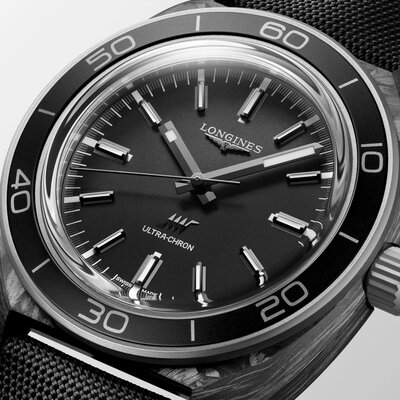 Longines Heritage Ultra-Chron Automatic Carbon Chronometr L2.839.4.52.2