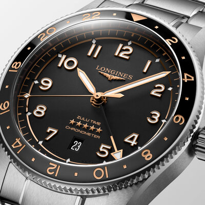 Longines Spirit Zulu Time Automatic GMT Chronometr L3.812.4.50.6