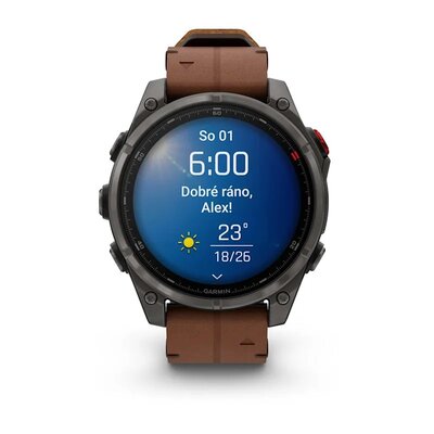 Garmin Fenix 8 Pro AMOLED 47mm, Sapphire Carbon Gray DLC Titanium (Premium) (+ náhradný remienok)