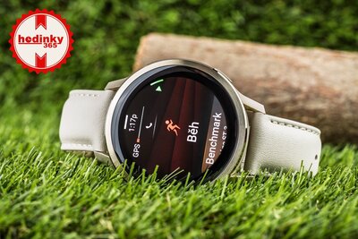 (SK) Garmin Venu 4 41mm Lunar Gold / Light Sand, Leather Band (+ náhradný remienok)