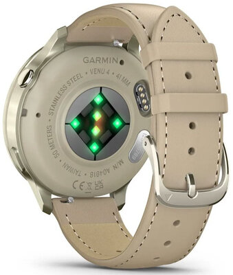 (SK) Garmin Venu 4 41mm Lunar Gold / Light Sand, Leather Band (+ náhradný remienok)
