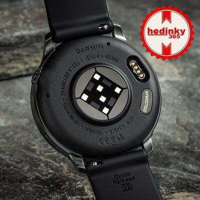 Garmin Venu 4 45mm Slate / Black Silicone Band