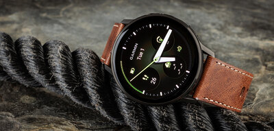 (SK) Garmin Venu 4 45mm Slate / Brown, Leather Band (+ náhradný remienok)