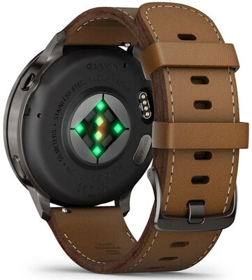 (SK) Garmin Venu 4 45mm Slate / Brown, Leather Band (+ náhradný remienok)