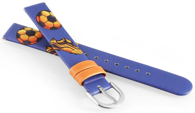 Koženkový remienok JVD JVDRJ7229.3 14mm, modrý, detský