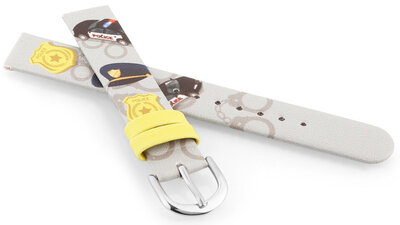 Koženkový remienok JVD RJ7232.3 14mm, šedý, detský