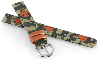 Koženkový remienok JVD RJ7235.2 14mm, zelený, detský