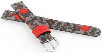 Koženkový remienok JVD RJ7235.1 14mm, šedý, detský